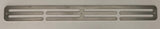 A brushed stainless steel horizontal hanger with multiple slots, intended for mounting on a wall.